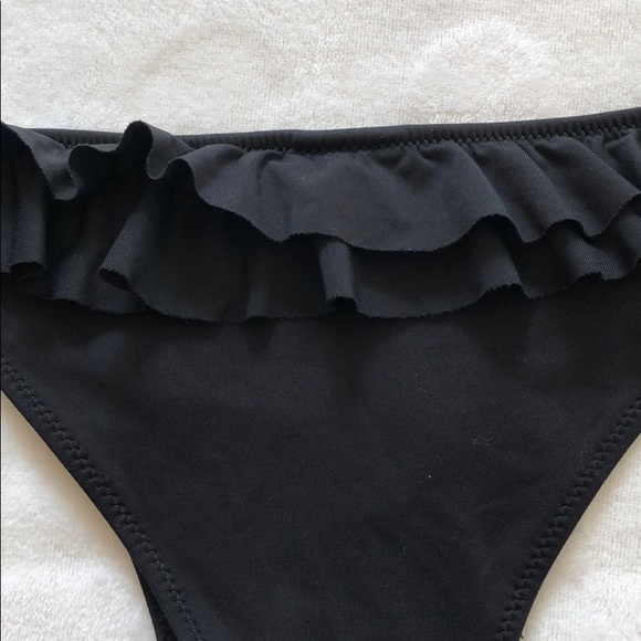 Black Ruffle Bikini Bottom - Picture 3 of 3